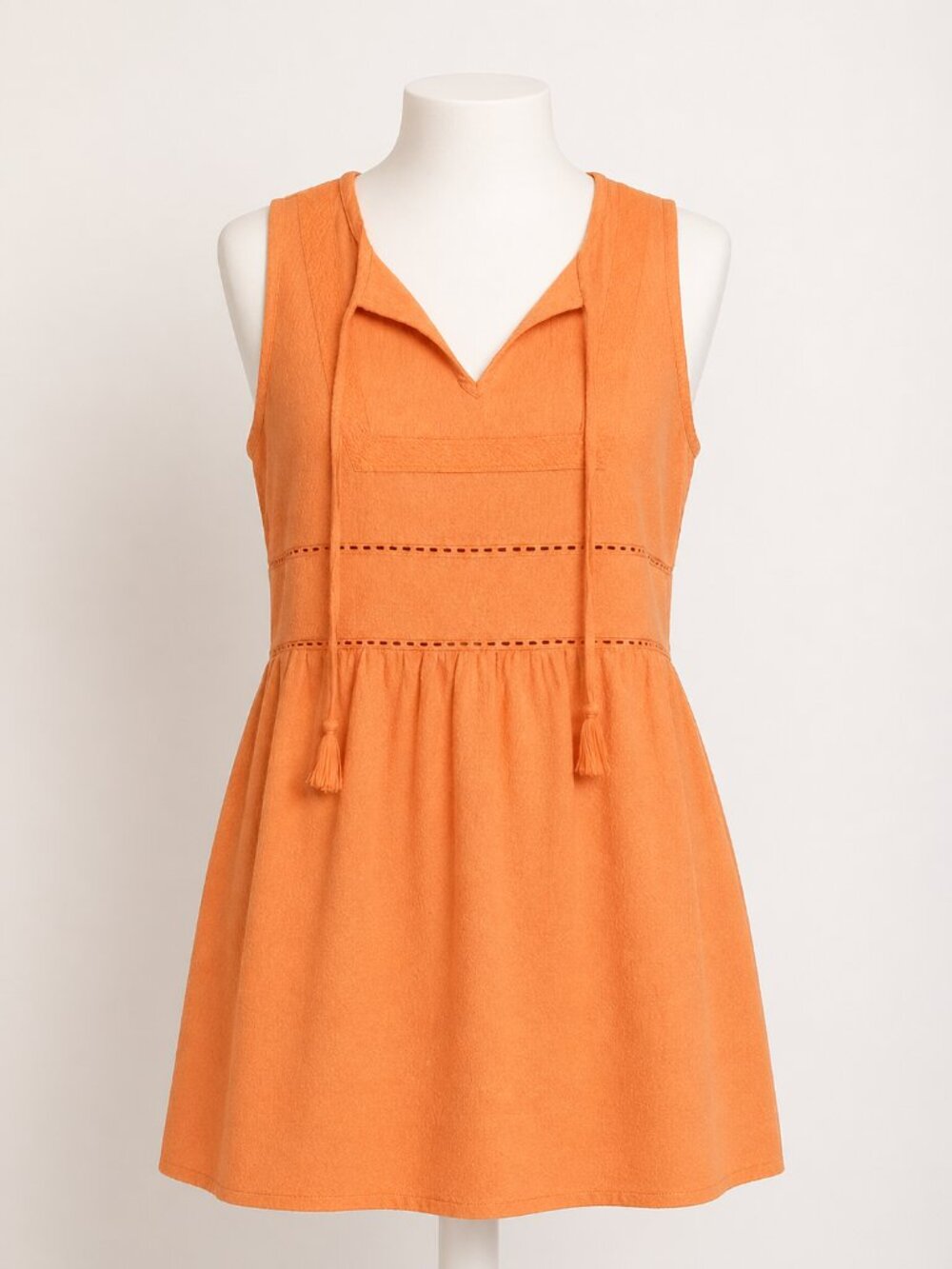 Frye Peplum Tank in Cadmium Orange – Size M - NWT